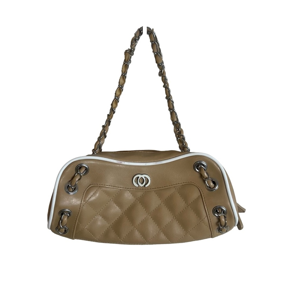 Unbranded beige quilted shoulder purse